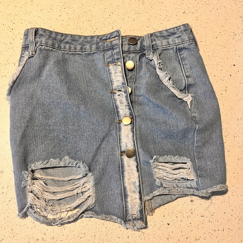 Denim Skirt Womens Small